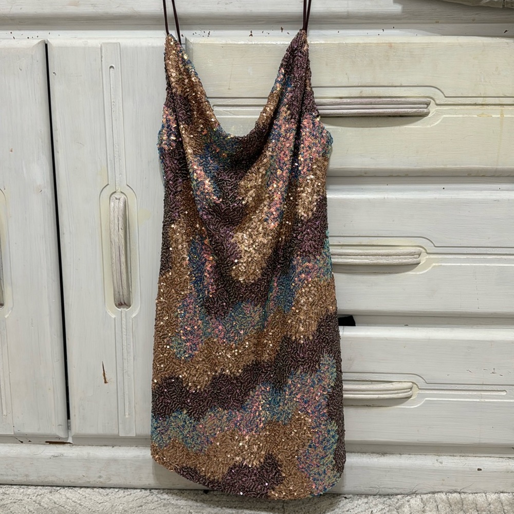 multicolor homecoming dress